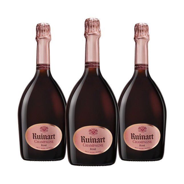 3 X Ruinart Rose 75cl