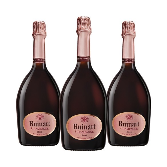 3 X Ruinart Rose 75cl